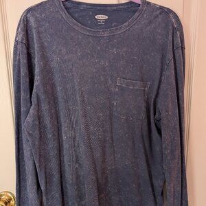 Old Navy Men's Distressed Look Shirt, Soft Washed, Blue, Size Medium, EUC